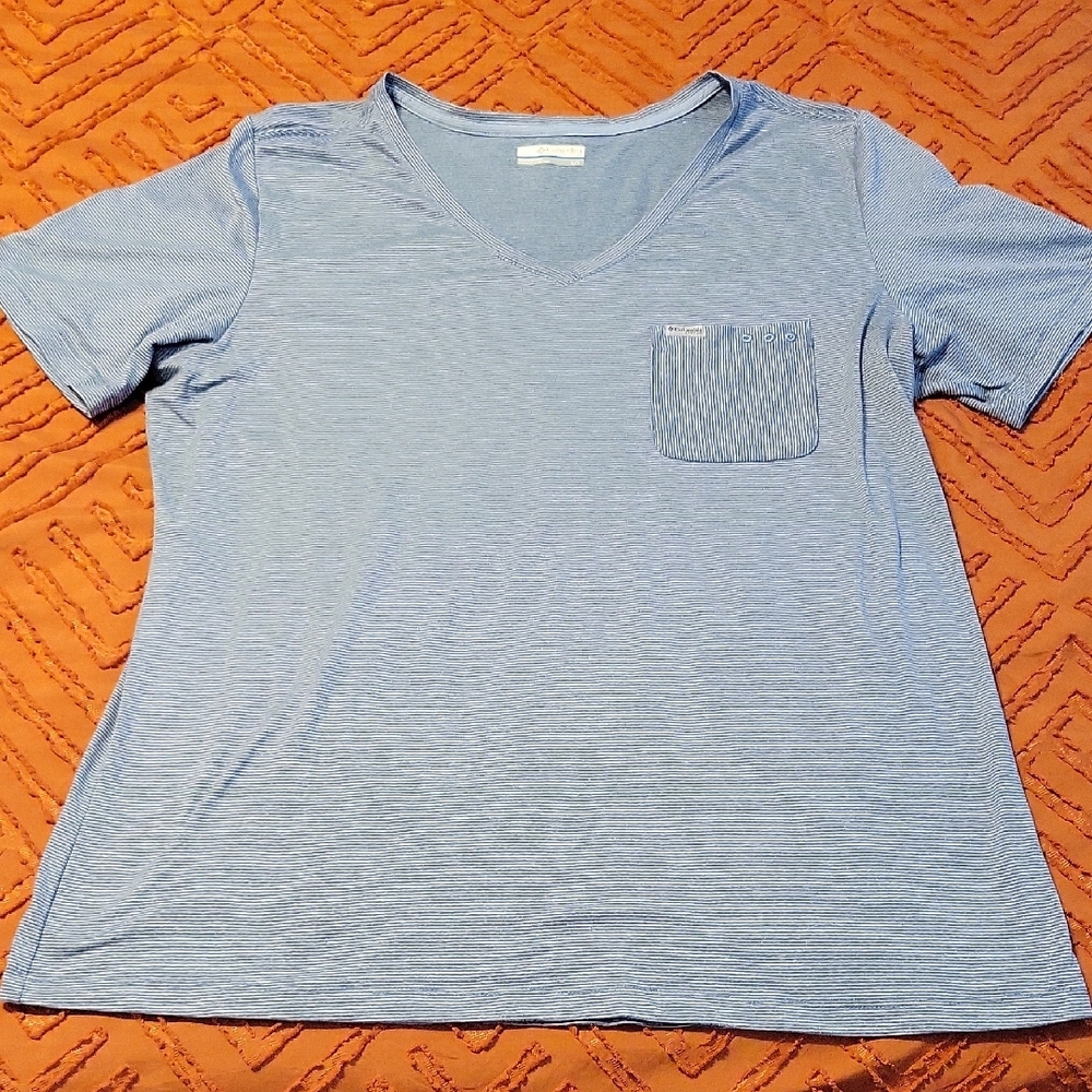 Columbia Blue Striped V-Neck Tee PFG